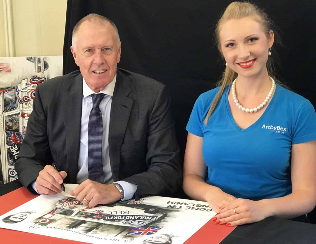 Sir Geoff Hurst with Art By Bex